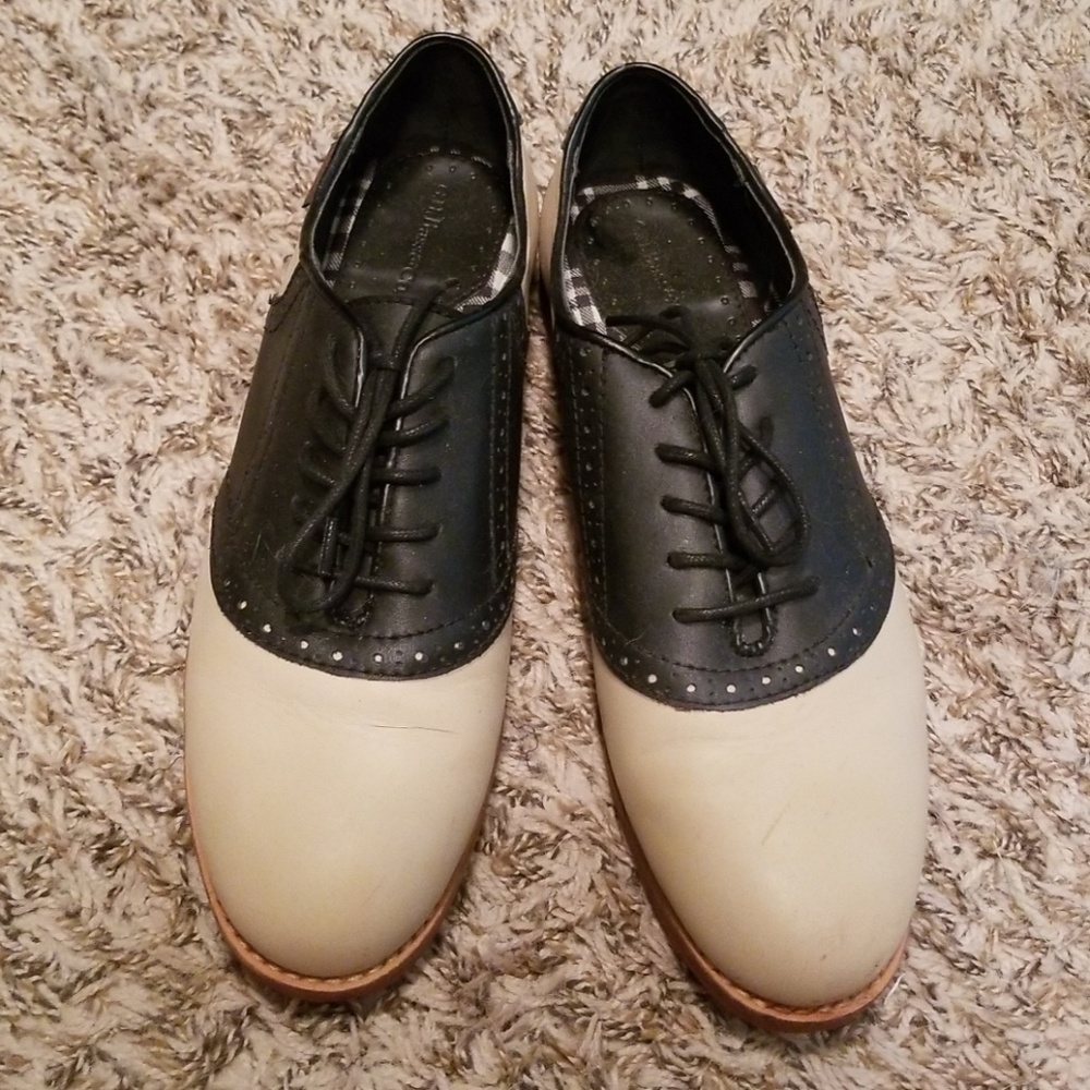 9M Womens Saddle Oxford Shoes